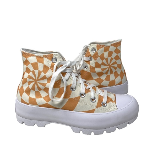 Converse Ctas Lugged High Top Sneakers Women's Size Orange Candy Canvas A10018C - Picture 7 of 10